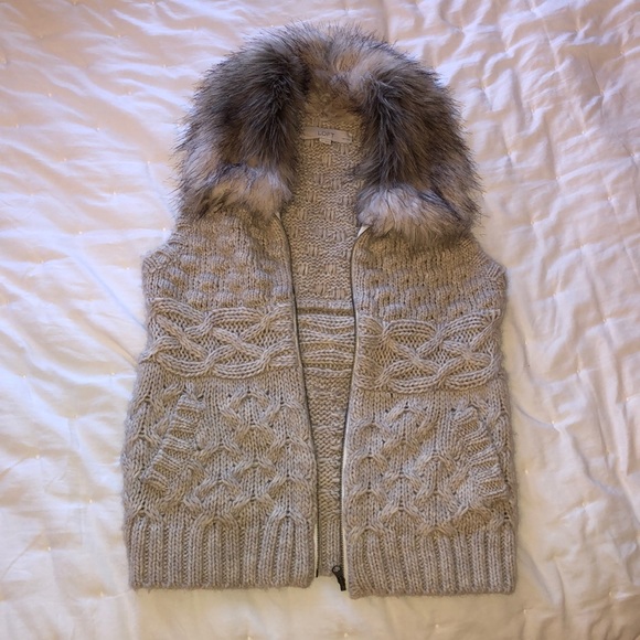 LOFT Jackets & Blazers - LOFT Fake fur lined vest